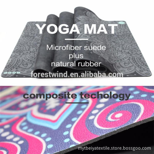 China Supplier New Product Printed non-slip Natural Rubber Yoga Mat